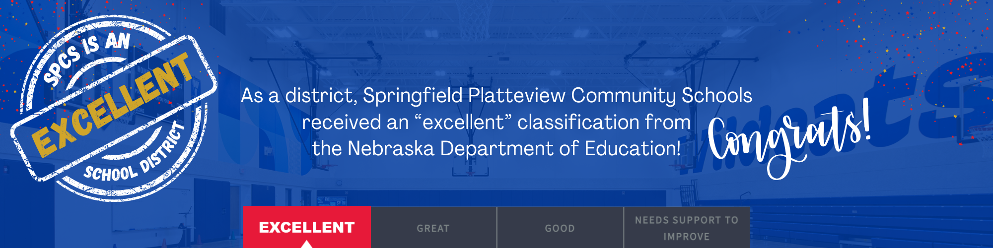 As a district, Springfield Platteview Community Schools received an 